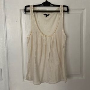 American Eagle - White Flowy Tank (M)